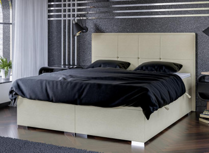 Bedroom bed upholstery fabric design luxury furniture double bed box spring bed